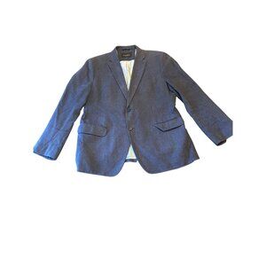 Banana Republic Tailored Fit 44R Mens Blazer Jacket 100% Cotton Navy Blue
